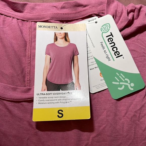 Mondetta Ladies' Short Sleeve Top Pink - Picture 5 of 5